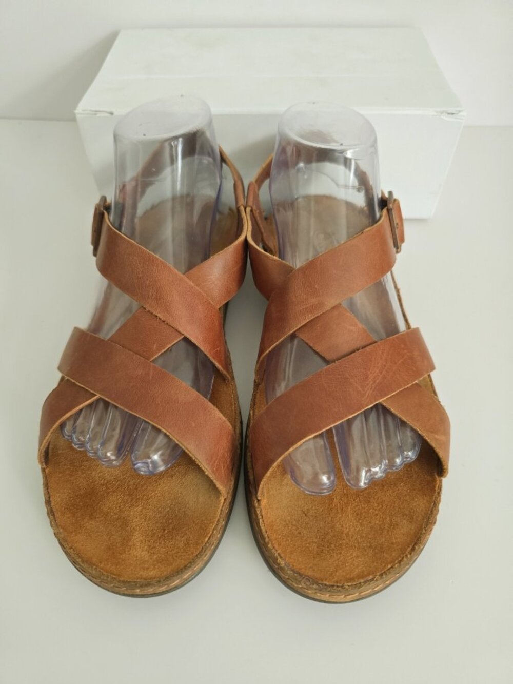 Chaco Wayfarer Strappy Sandals 9 Womens Buckle Rust Brown Leather Shoes Open Toe - Picture 9 of 13